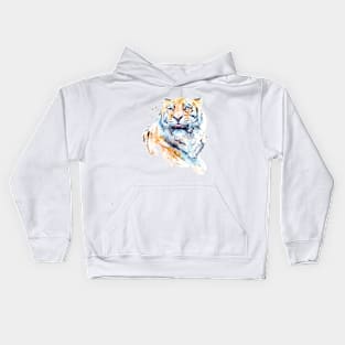 Siberian Tiger Looking Up Kids Hoodie